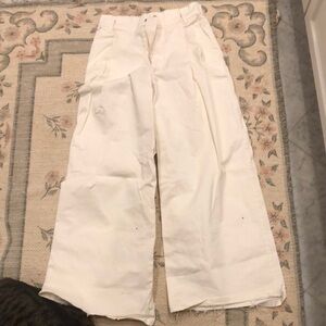 Zara White Wide-Leg Pants